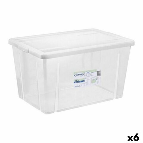 Κουτί αποθήκευσης με Καπάκι Tontarelli Linea box 54 L 59 x 39 x 33 cm (x6)
