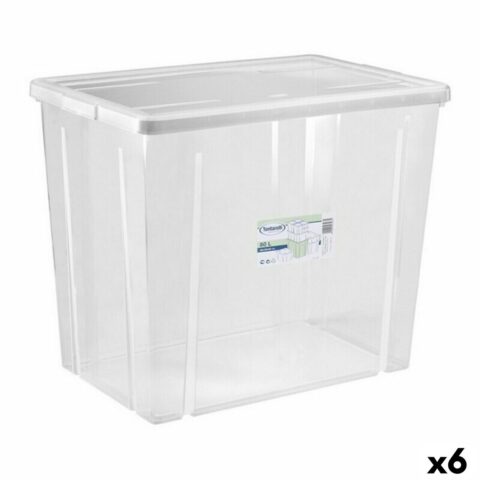 Κουτί αποθήκευσης με Καπάκι Tontarelli Linea box 80 L 59 x 39 x 48 cm (x6)