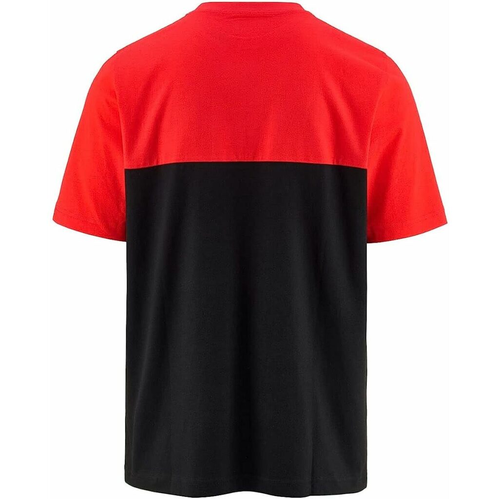 Ανδρική Μπλούζα με Κοντό Μανίκι Kappa Emir CKD Μαύρο Κόκκινο