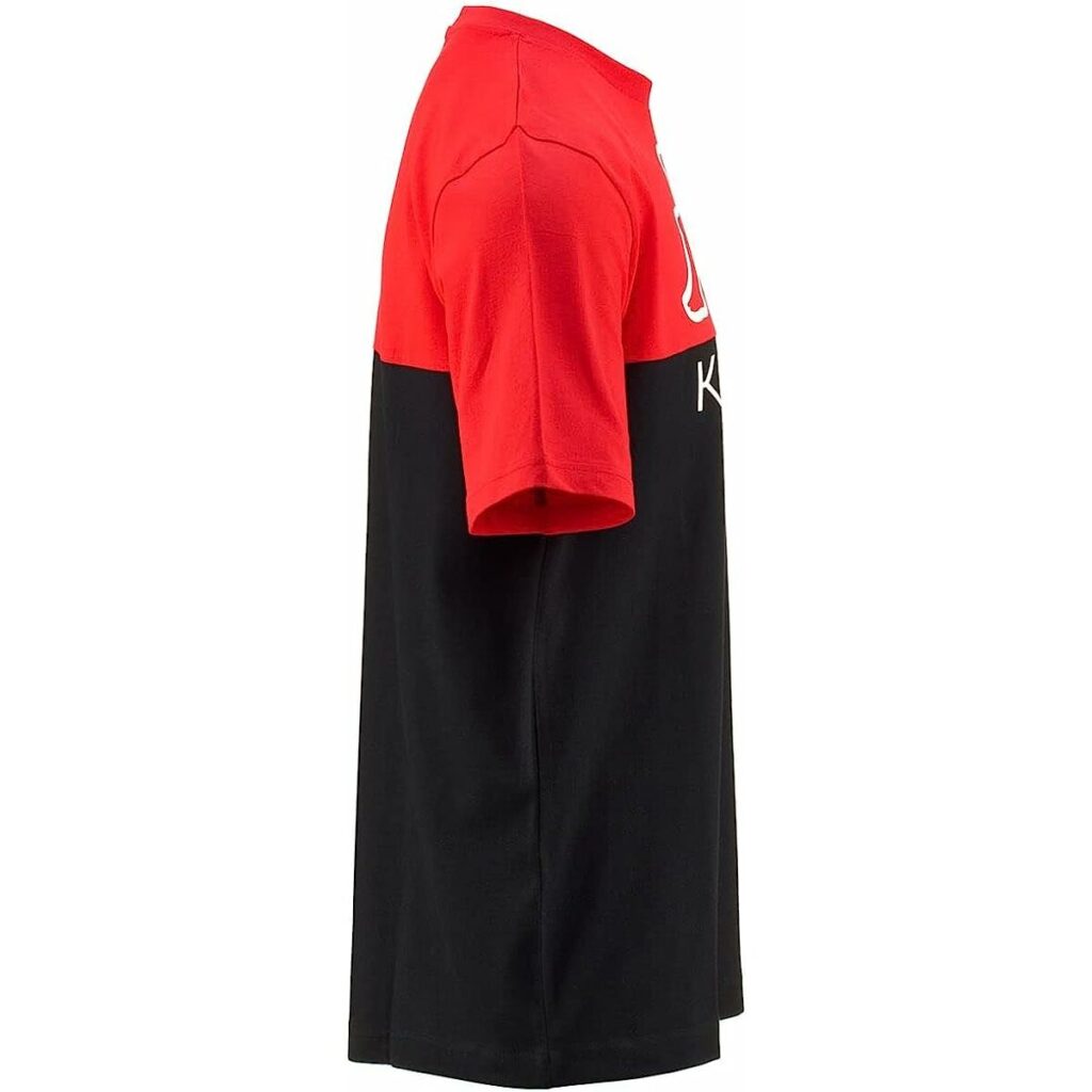 Ανδρική Μπλούζα με Κοντό Μανίκι Kappa Emir CKD Μαύρο Κόκκινο