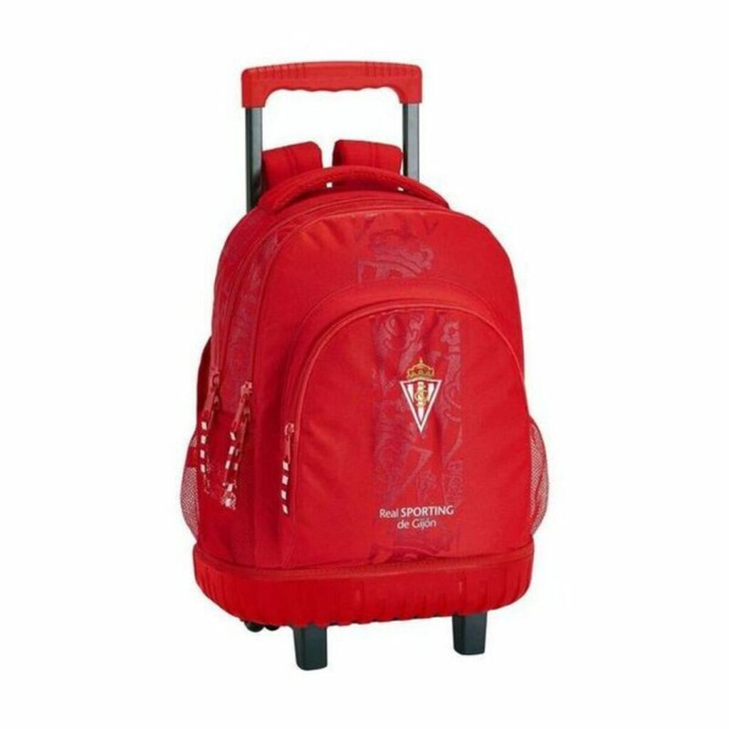 Σχολική Τσάντα με Ρόδες Compact Real Sporting de Gijón SF-611972-818 Κόκκινο (32 x 45 x 21 cm)