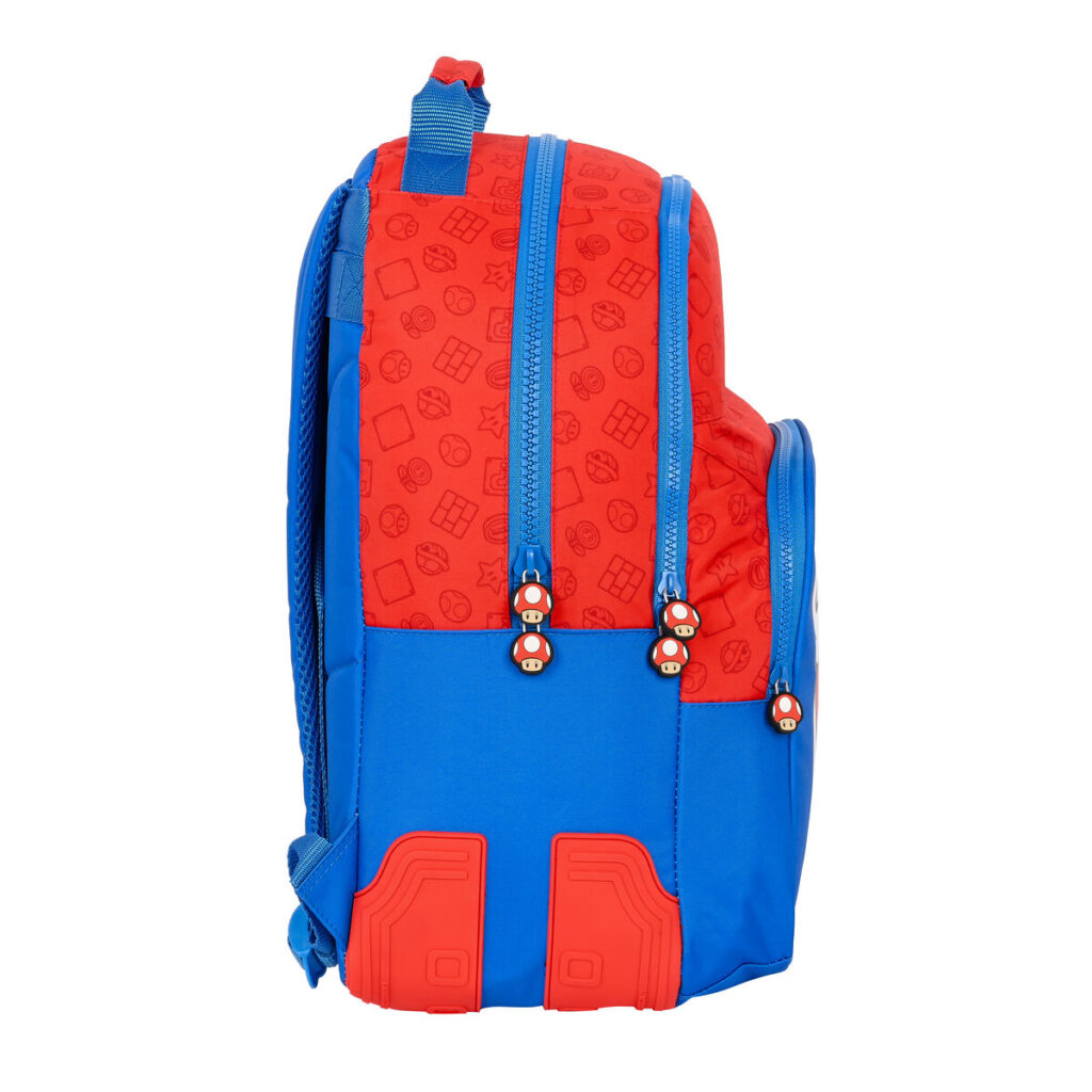 Σχολική Τσάντα Super Mario Κόκκινο Μπλε (32 x 42 x 15 cm)