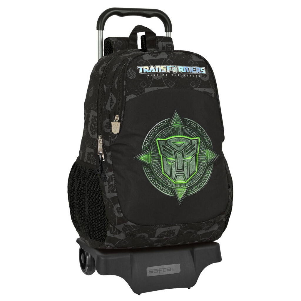 Σχολική Τσάντα με Ρόδες Transformers Μαύρο 32 x 44 x 16 cm
