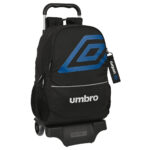 Σχολική Τσάντα με Ρόδες Umbro Flash Μαύρο (32 x 44 x 16 cm)