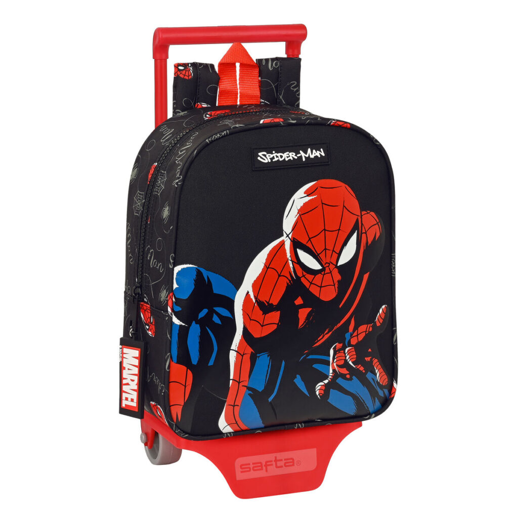 Σχολική Τσάντα με Ρόδες Spider-Man Hero Μαύρο 22 x 27 x 10 cm