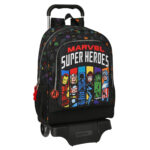 Σχολική Τσάντα με Ρόδες The Avengers Super heroes Μαύρο (32 x 42 x 14 cm)