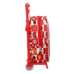 Σχολική Τσάντα με Ρόδες Cars Let's race Κόκκινο Λευκό (22 x 27 x 10 cm)