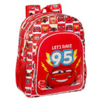 Σχολική Τσάντα Cars Let's race Κόκκινο Λευκό (32 x 38 x 12 cm)