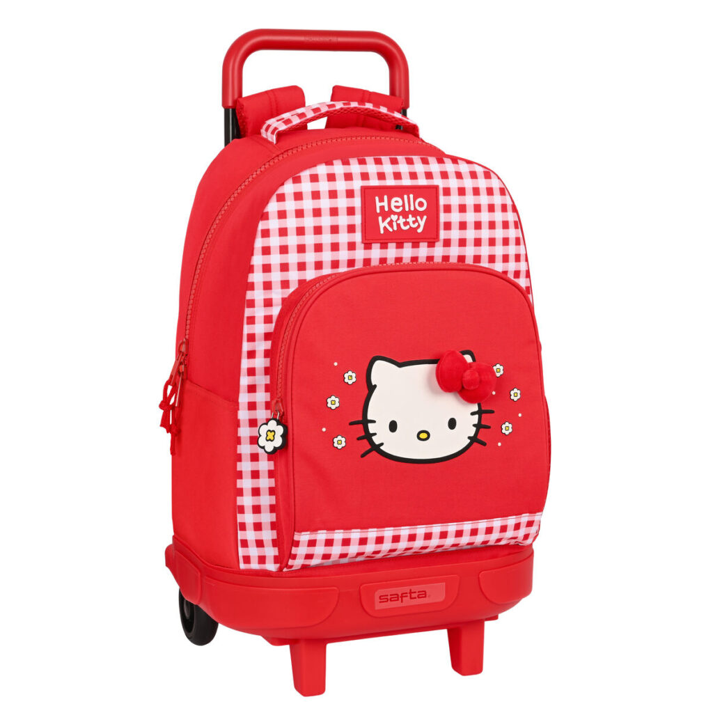 Σχολική Τσάντα με Ρόδες Hello Kitty Spring Κόκκινο 33 X 45 X 22 cm