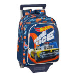 Σχολική Τσάντα με Ρόδες Hot Wheels Speed club Πορτοκαλί (27 x 33 x 10 cm)