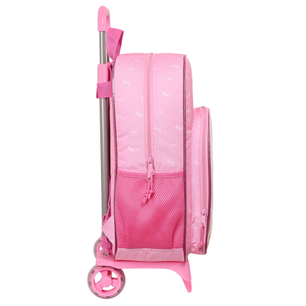 Σχολική Τσάντα με Ρόδες Barbie Girl Ροζ 33 x 42 x 14 cm