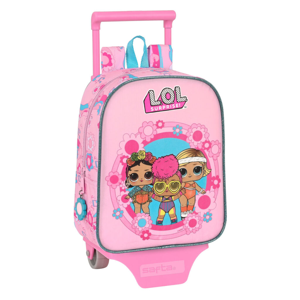 Σχολική Τσάντα με Ρόδες LOL Surprise! Glow girl Ροζ (22 x 27 x 10 cm)