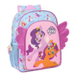 Σχολική Τσάντα My Little Pony Wild & free 32 x 38 x 12 cm Μπλε Ροζ
