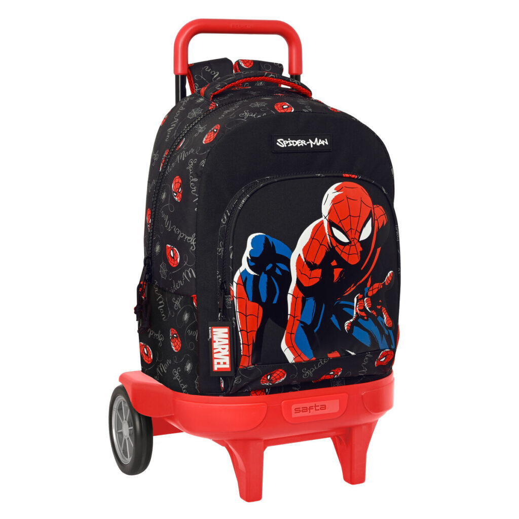Σχολική Τσάντα με Ρόδες Spiderman Hero Μαύρο 33 X 45 X 22 cm
