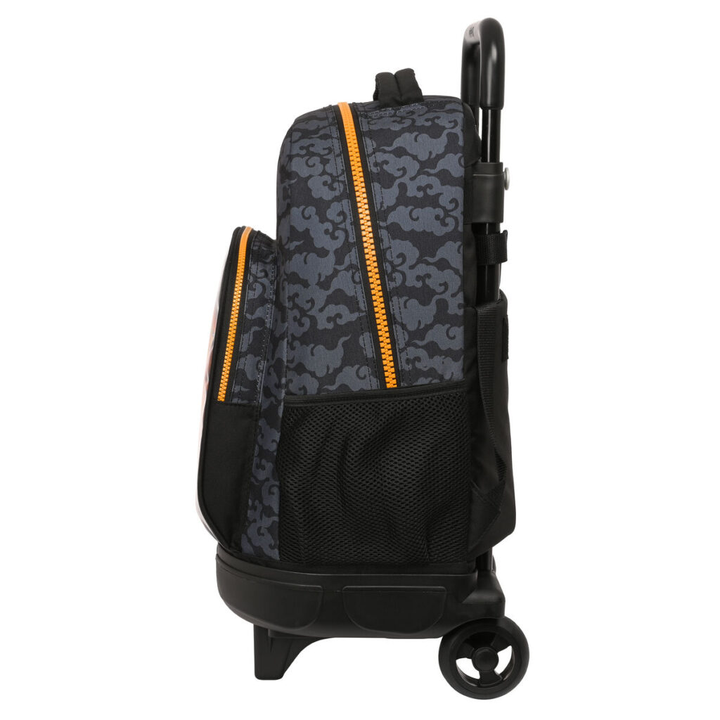 Σχολική Τσάντα με Ρόδες Naruto Μαύρο Πορτοκαλί 33 X 45 X 22 cm