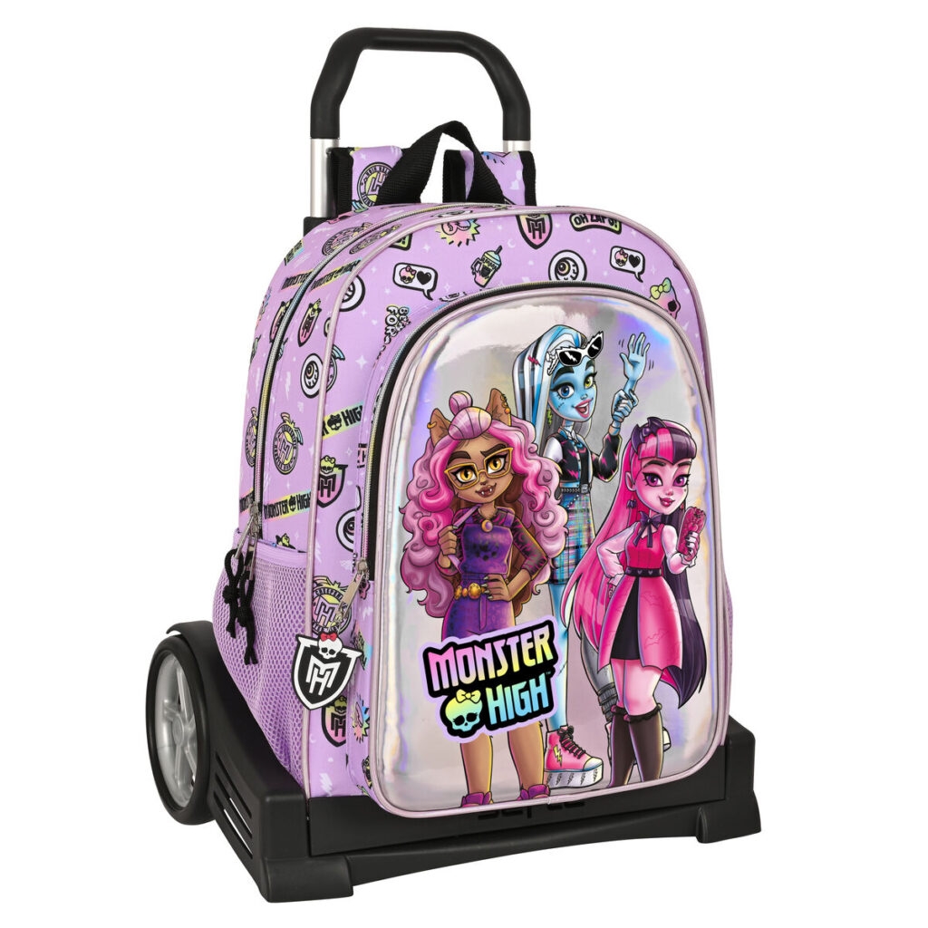 Σχολική Τσάντα με Ρόδες Monster High Best boos Λιλά 33 x 42 x 14 cm