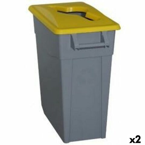 Κάδος Απορριμμάτων για Ανακύκλωση Denox 65 L Κίτρινο (x2)