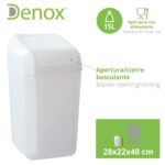 Κάδος Απορριμμάτων Denox Λευκό 15 L (28 x 22 x 40 cm)