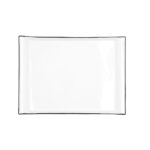 Δίσκος για σνακ Quid Gastro Black Λευκό Κεραμικά 31 x 23 cm