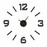 Ρολόι Τοίχου Versa Αυτοκόλλητο Μαύρο