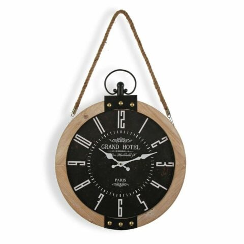 Ρολόι Τοίχου Grand Hotel Versa BK Ξύλο MDF (40 x 6