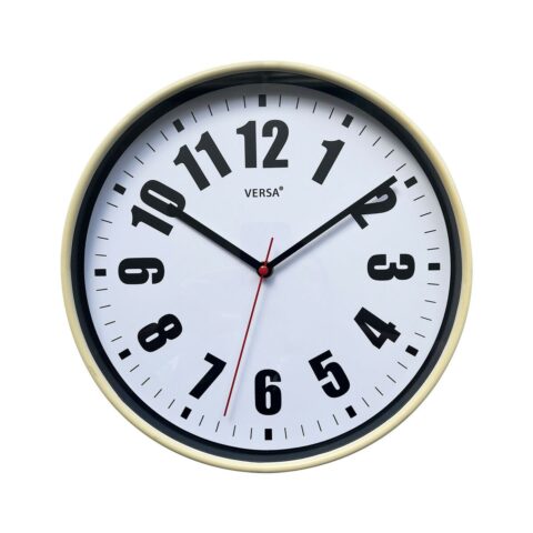 Ρολόι Τοίχου Versa Λευκό Πλαστική ύλη 4 x 30 x 30 cm