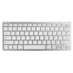 Πληκτρολόγιο Silver HT 111938640199 Ασημί Ισπανικό Qwerty Λευκό