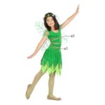 Αποκριάτικη Στολή για Παιδιά Πράσινο Νεράιδα της Άνοιξης Fantasy (2 Τεμάχια) (2 pcs)
