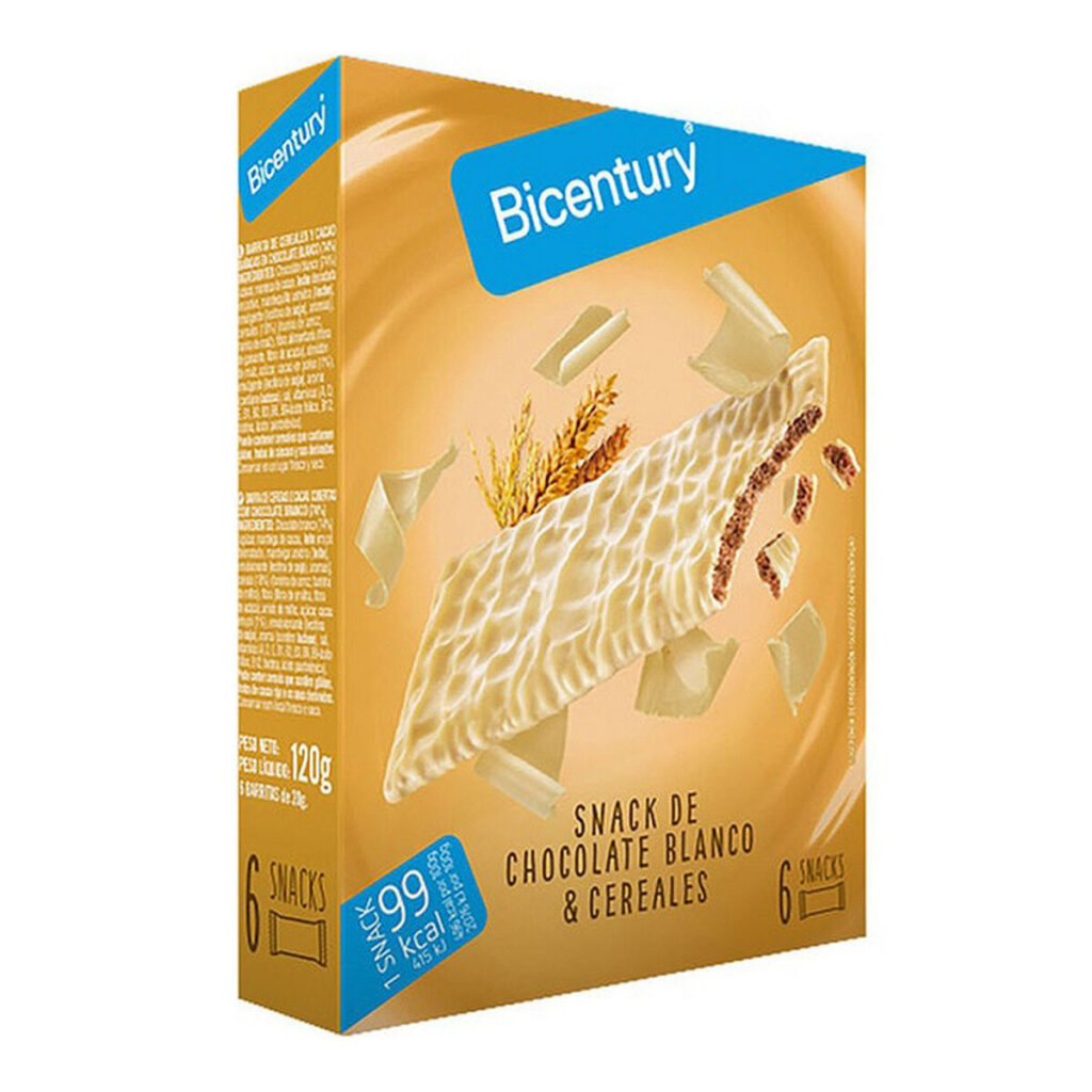 Ενεργειακή Μπάρα Bicentury Sarialis Λευκή σοκολάτα Δημητριακά (6 uds)