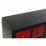 Σιφονιέρα DKD Home Decor Μαύρο Κόκκινο Έλατο Ξύλο MDF Ανατολικó 63 x 27 x 101 cm
