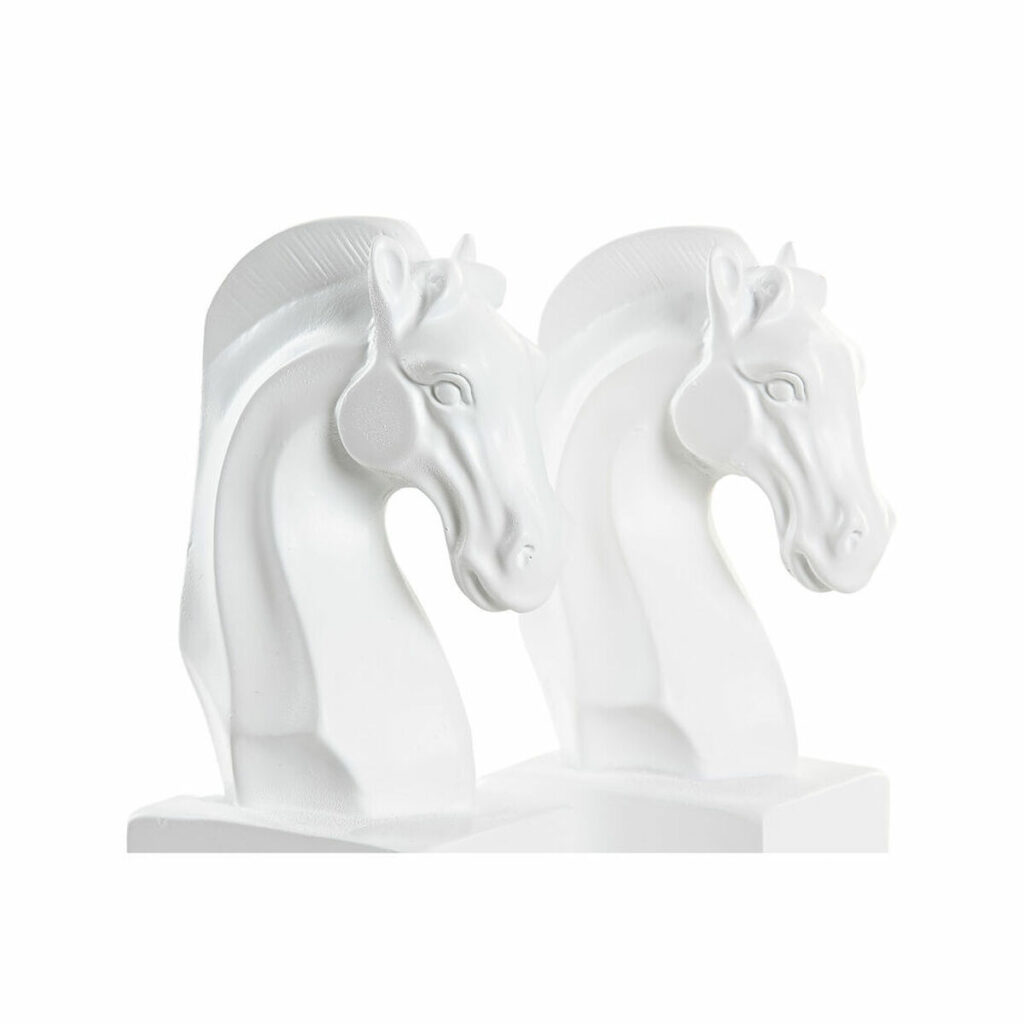 Bokstøtte DKD Home Decor Σκάκι Λευκό Ρητίνη Άλογο 10 x 7 x 24 cm
