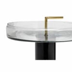 Βοηθητικό Τραπέζι DKD Home Decor Κρυστάλλινο Μαύρο Διαφανές Σίδερο 41 x 41 x 57 cm