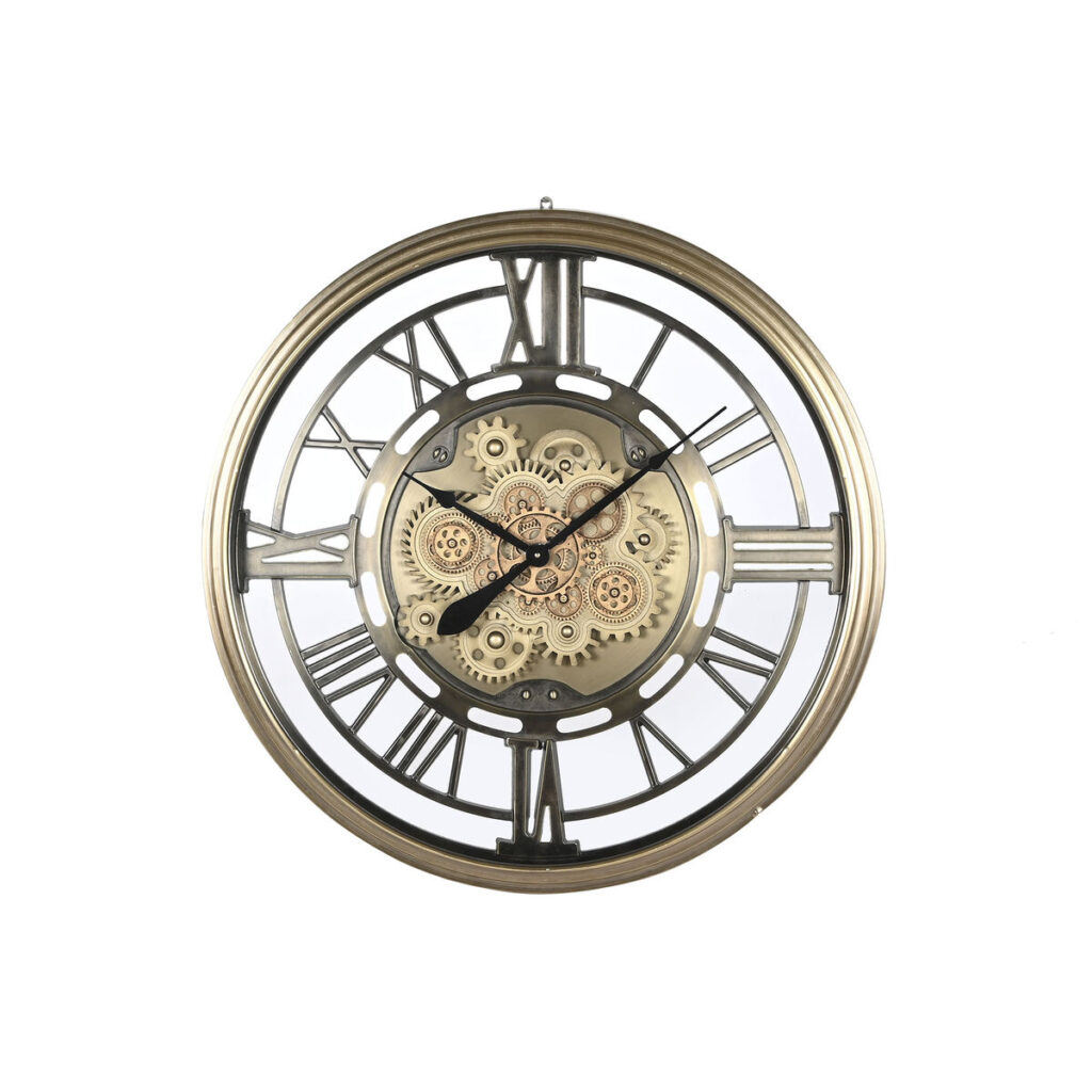 Ρολόι Τοίχου Home ESPRIT Χρυσό Κρυστάλλινο Σίδερο 80 x 10 x 86 cm
