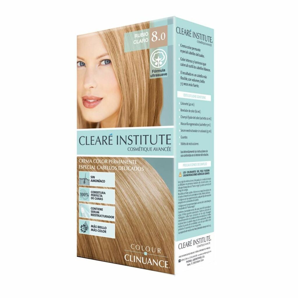 Μόνιμος Χρωματισμός σε Κρέμα Clearé Institute Colour Clinuance Nº 8.0-rubio claro