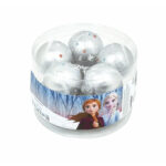 Χριστουγεννιάτικη μπάλα Frozen Memories Ασημί x10 Πλαστική ύλη (Ø 6 cm)