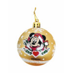 Χριστουγεννιάτικη μπάλα Minnie Mouse Lucky Χρυσό x10 Πλαστική ύλη (Ø 6 cm)