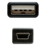 Καλώδιο USB 2.0 A σε Mini USB Β NANOCABLE 10.01.0403 3 m Μαύρο
