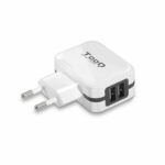 Φορτιστής Τοίχου TooQ AATCAT0150 USB x 2 17W Λευκό