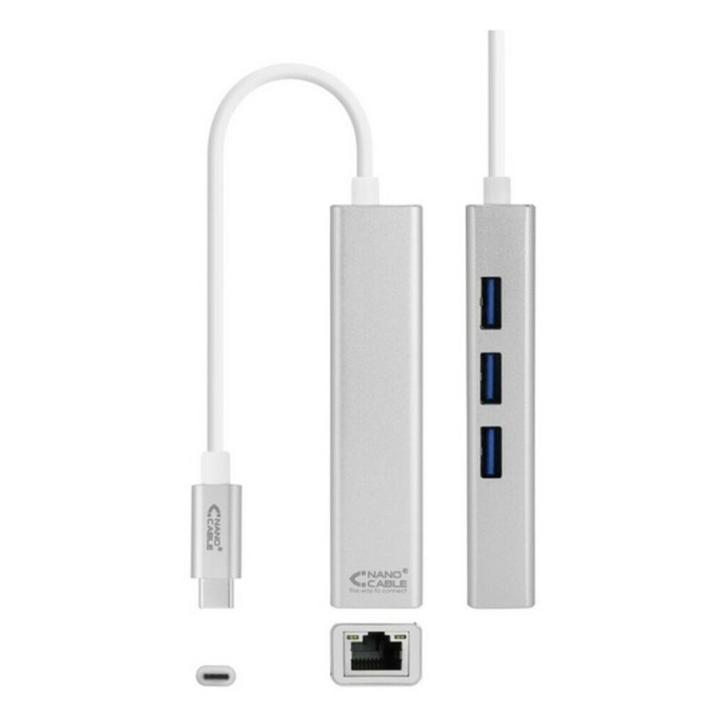 Μετατροπέας USB 3.0 έως Gigabit Ethernet NANOCABLE 10.03.0404 Ασημί