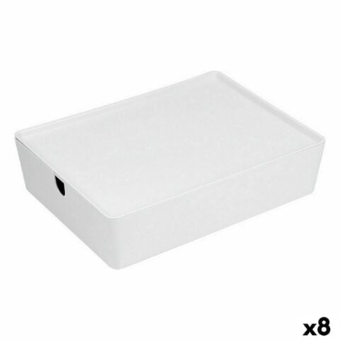 Οργανωτικό Κουτί με Δυνατότητα Τοποθέτησης σε Στοίβα Confortime Με καπάκι 35 x 26 x 8