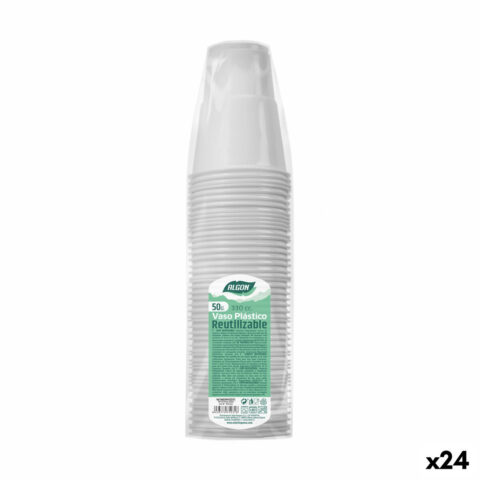 Σετ επαναχρησιμοποιήσιμων ποτήριων Algon Λευκό 24 Μονάδες 330 ml (50 Τεμάχια)