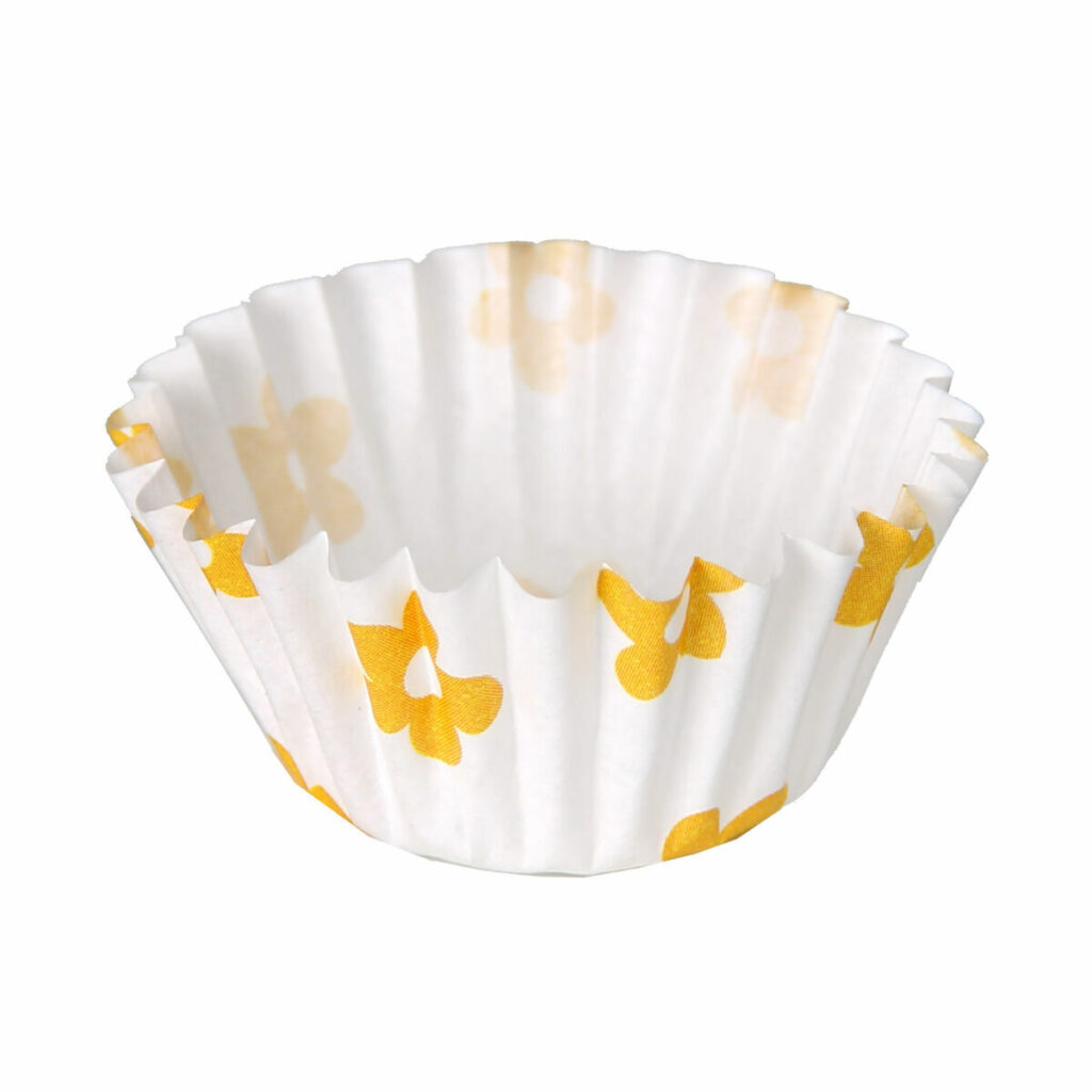 Καλούπια για Muffins Algon Κίτρινο Λουλούδι Αναλώσιμα (24 Μονάδες)