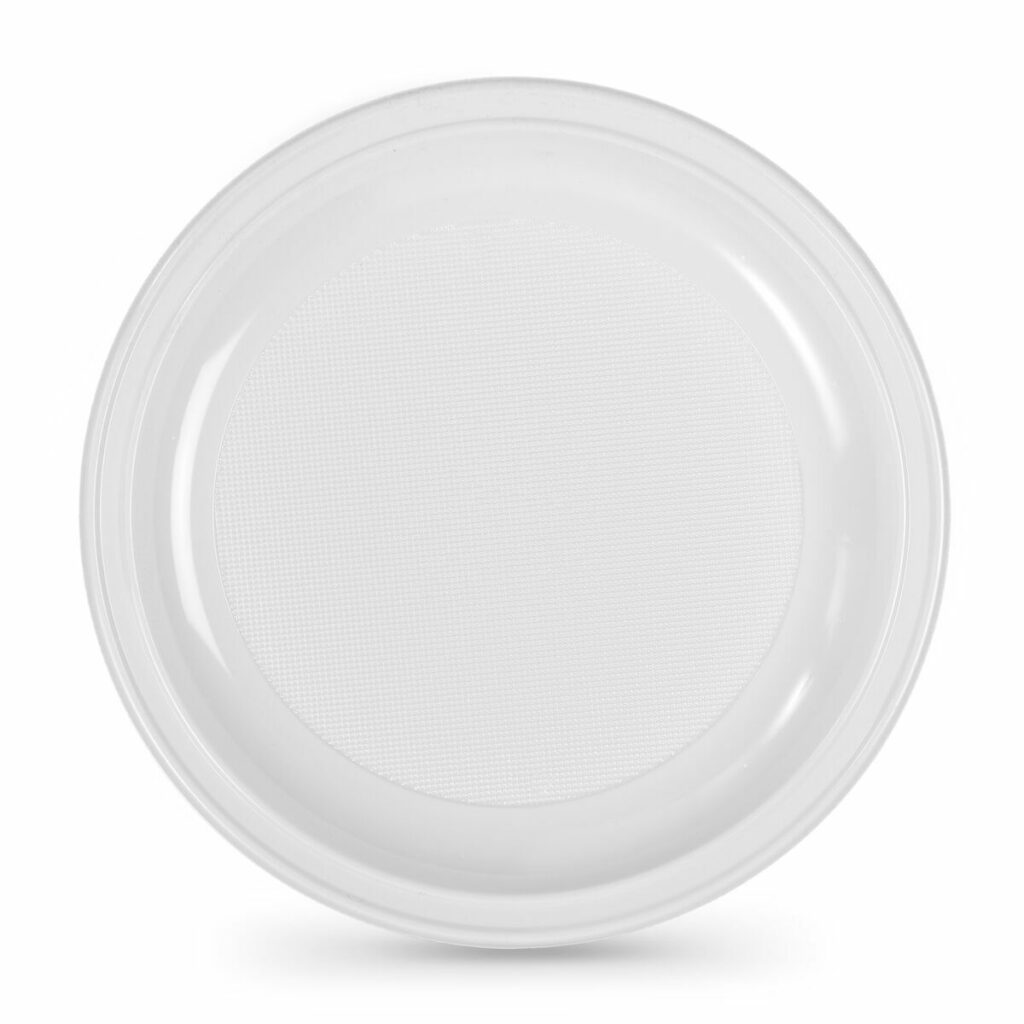 Σετ επαναχρησιμοποιήσιμων πιάτων Algon Στρόγγυλο Λευκό Πλαστική ύλη (36 Μονάδες)