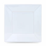 Σετ επαναχρησιμοποιήσιμων πιάτων Algon Τετράγωνο Λευκό Πλαστική ύλη 23 x 23 x 2 cm (48 Μονάδες)