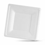 Σετ πιάτων Algon Αναλώσιμα Λευκό Ζαχαροκάλαμο Τετράγωνο 20 cm (24 Μονάδες)