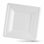 Σετ πιάτων Algon Αναλώσιμα Λευκό Ζαχαροκάλαμο Τετράγωνο 26 cm (24 Μονάδες)