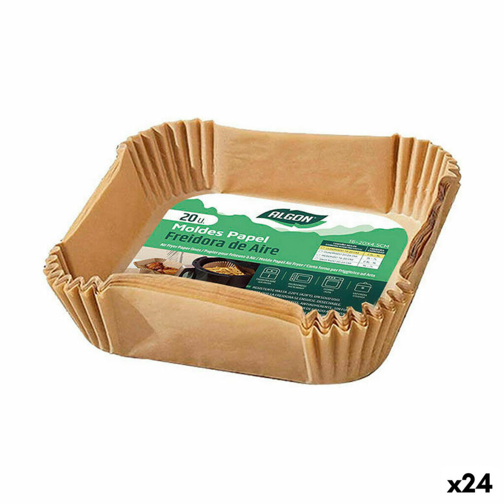 Food Tray Set Algon Φριτεζα χωρισ Λαδι 20 cm 20 Τεμάχια (24 Μονάδες)