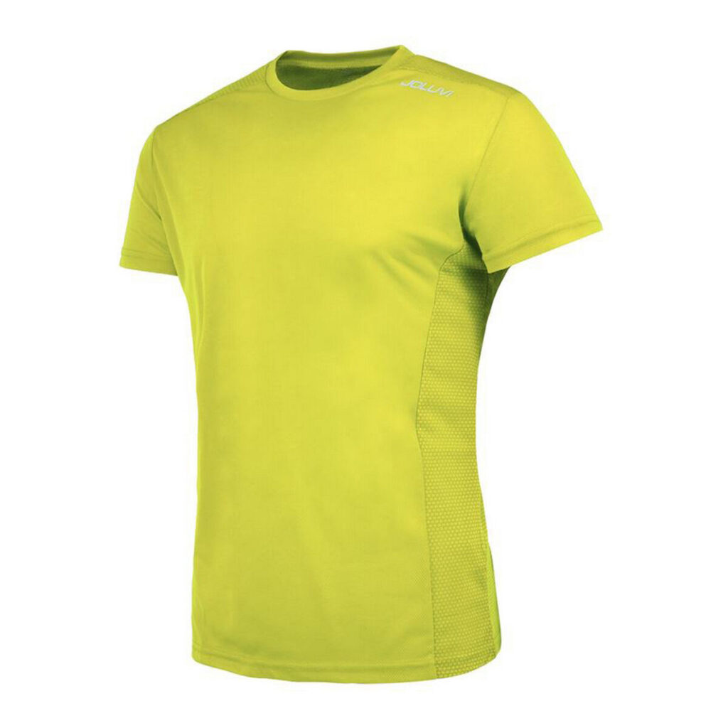 Ανδρική Μπλούζα με Κοντό Μανίκι Joluvi Duplex Κίτρινο
