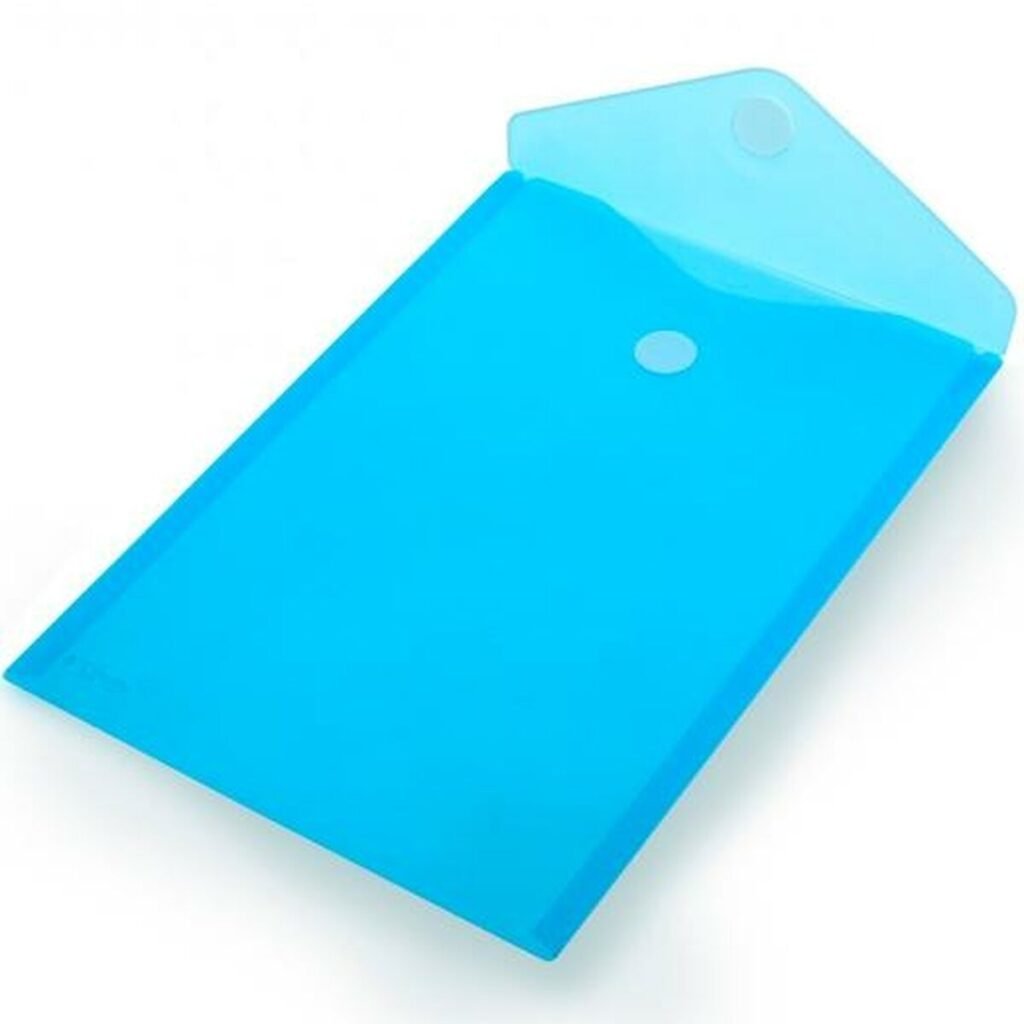 Φάκελος Office Box Classic Σχετικά με Velcro Κάθετο Μπλε Διαφανές A4+ (x10)