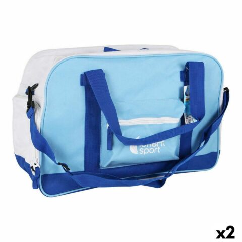 Αθλητική Τσάντα με Θήκη για τα Παπούτσια LongFit Care Μπλε/Λευκό (x2)